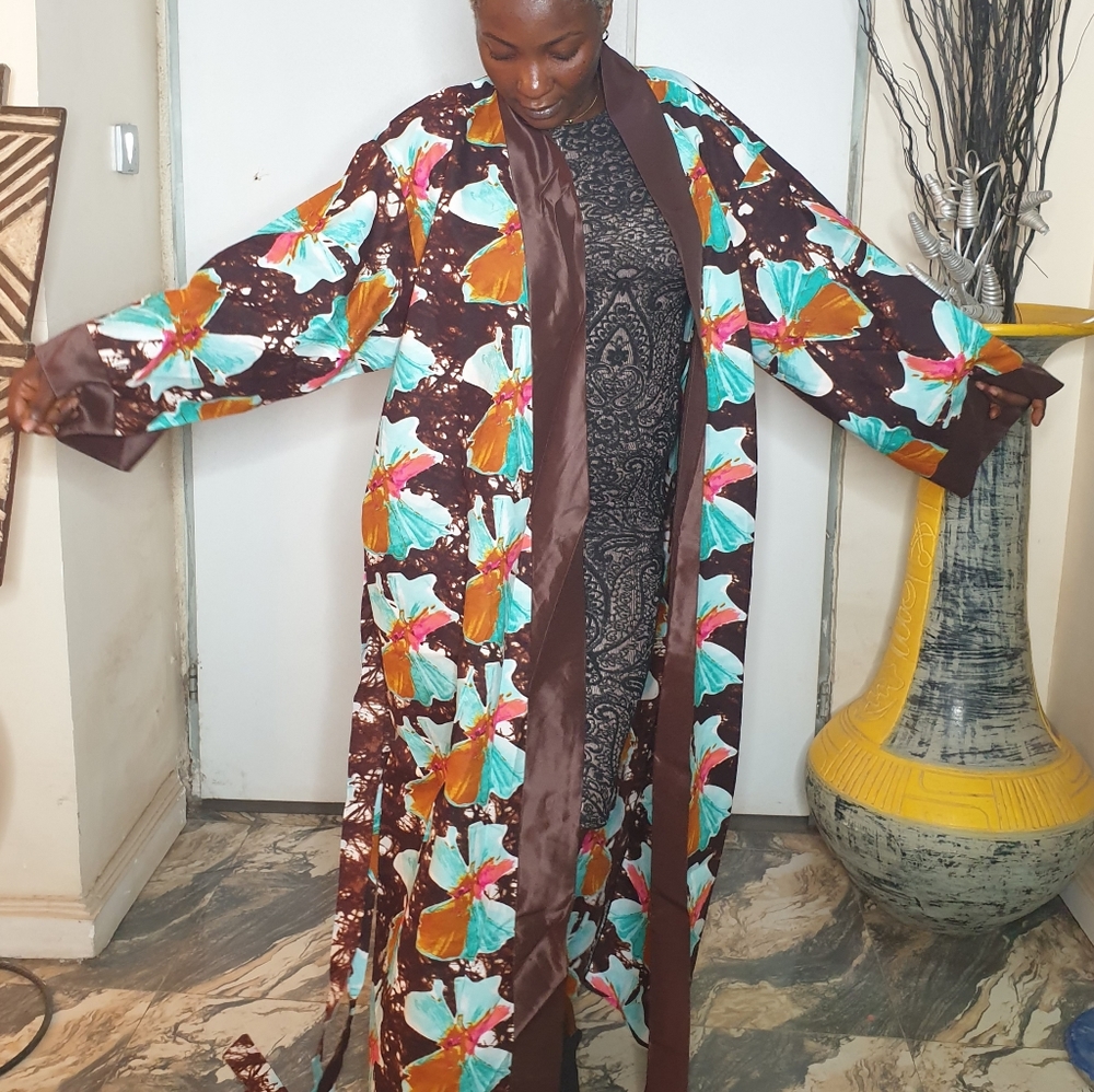 Ankara Kimono Robe - Picture 2 of 5